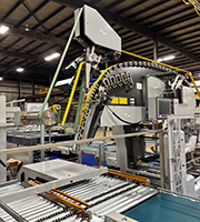 Signature SIG-PACK automatic carton packer shooter arm and upper section